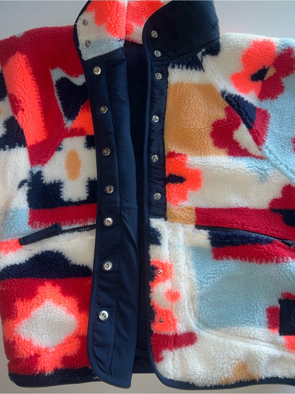 🆕 Free People Movement Hit The Slopes Printed Fleece Button Down Jacket $198 XS - Picture 13 of 16